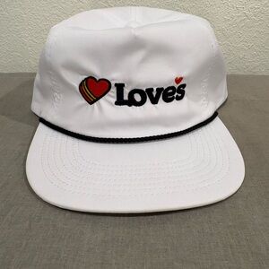 Love’s Truck Stop Rope Trucker Hat Snap Back One Size Mesh Liner Breathable
